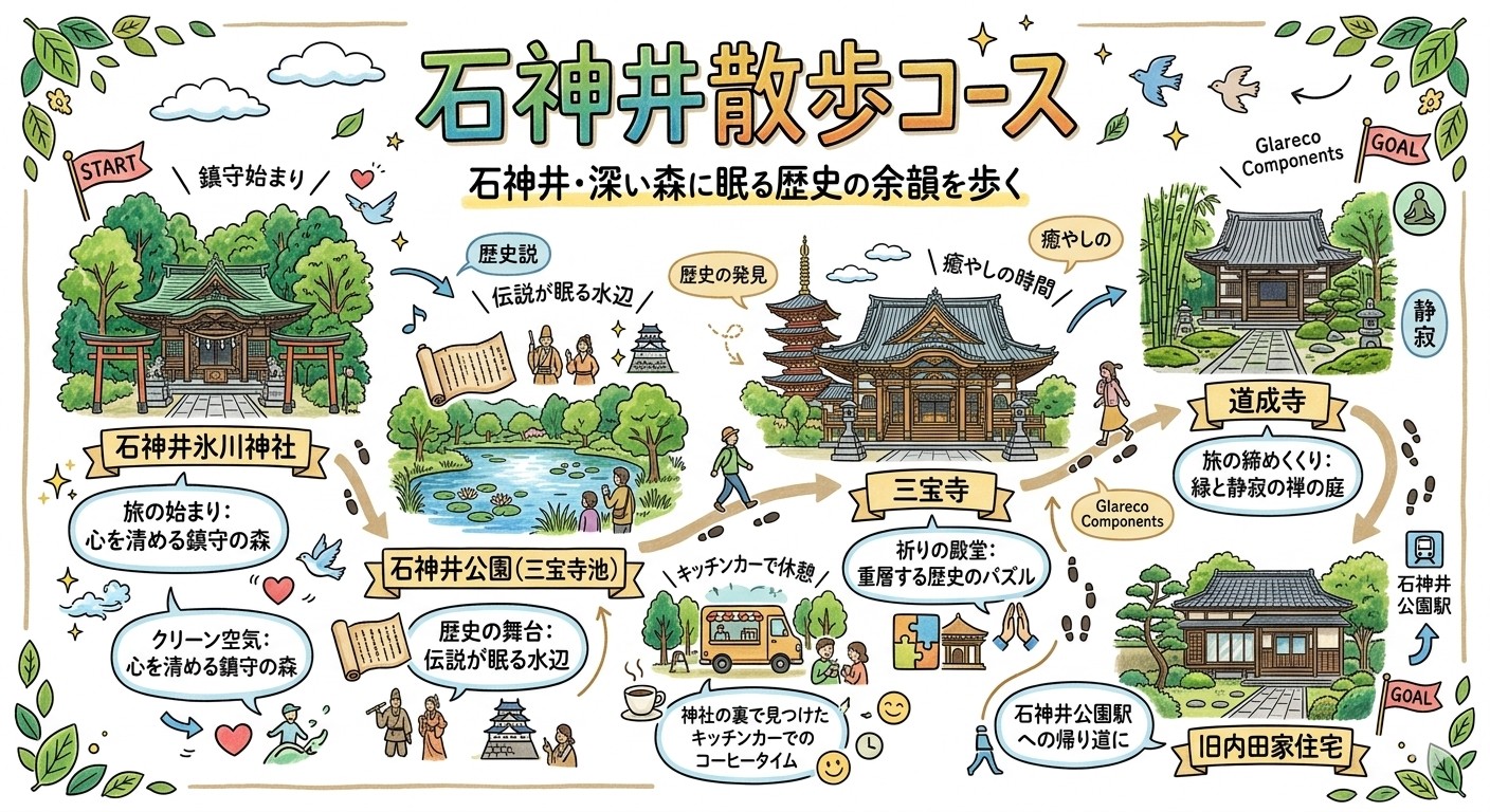 石神井散策】東京石神井・深い森に眠る歴史の余韻を歩く | 【御朱印